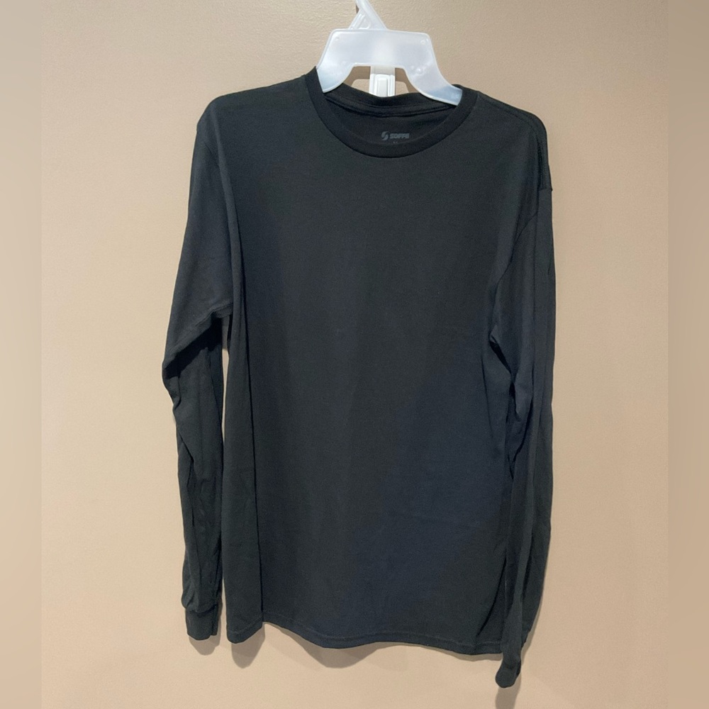 Mens long sleeve Soffe shirt. Black
